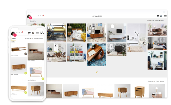 luxazin desktop homepage design preview